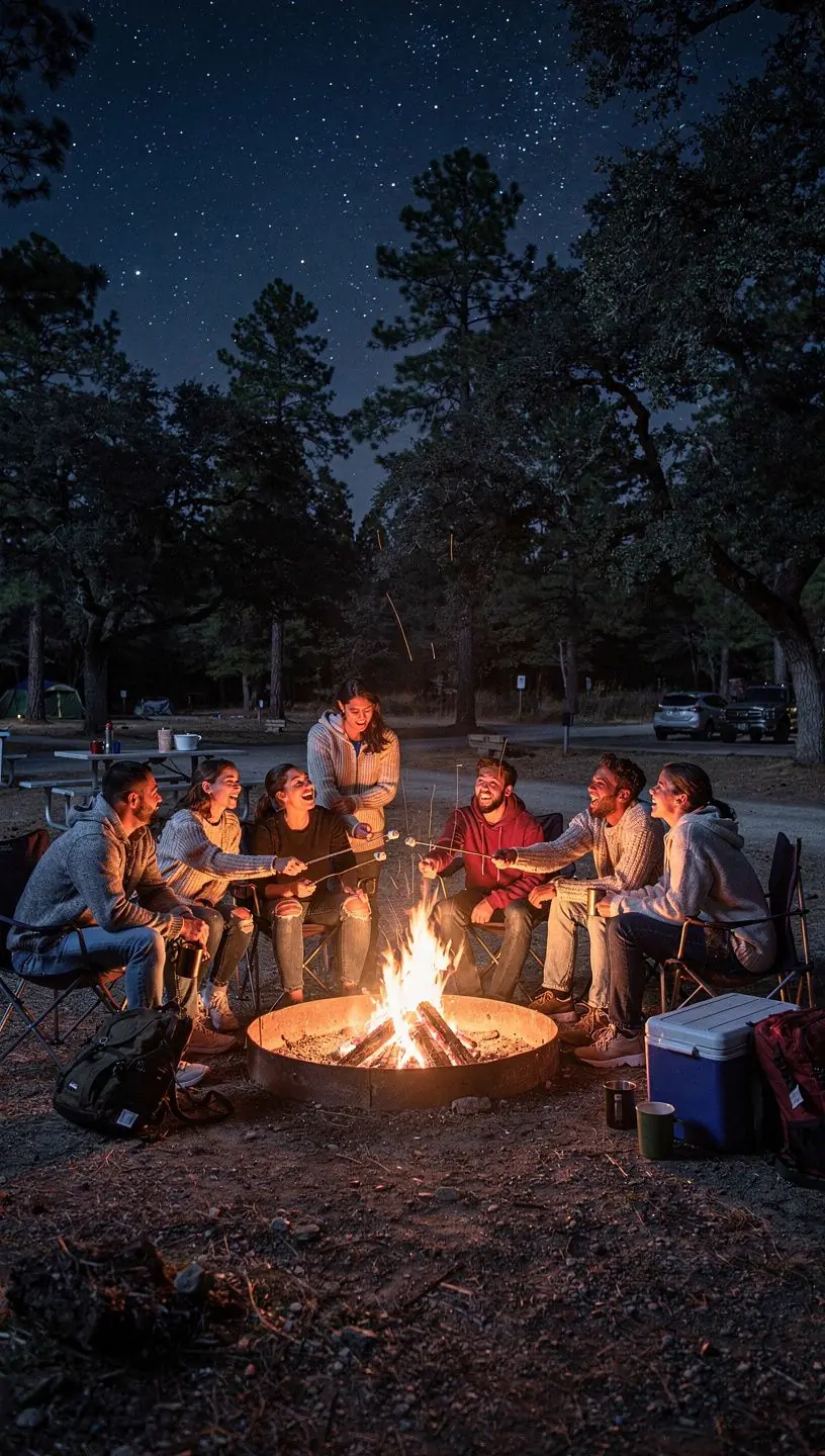 Группа туристов, наблюдающих за дикой природой и горячими источниками в Йеллоустоуне под руководством рейнджера.